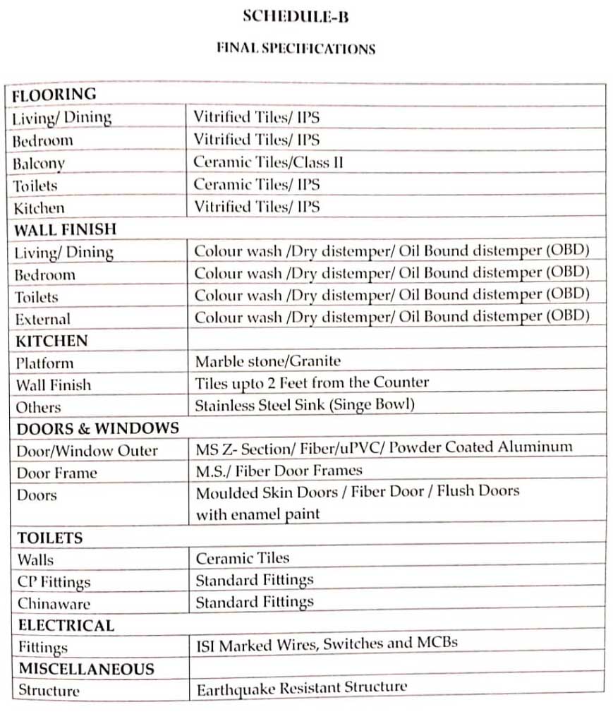 Amolik Sankalp Sector 85,specifications